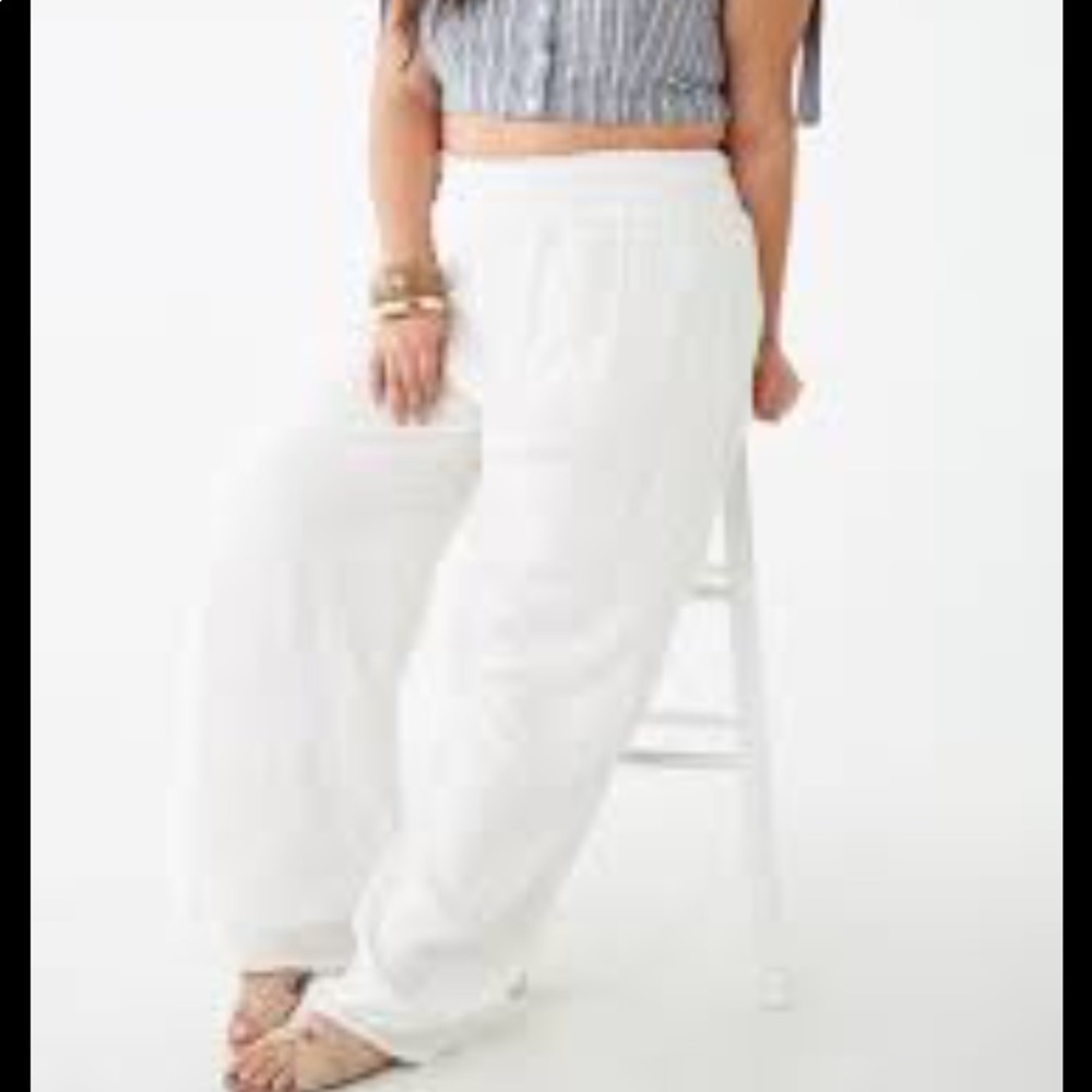 Embroidered Eyelet Pants